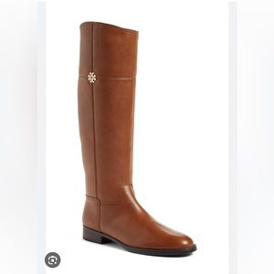 Tory Burch Jolie Leather Rustic Brown Riding Boots